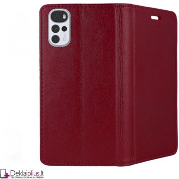 Telone dirbtinos odos atverčiamas dėklas - bordo spalvos (Motorola Moto G22/E32/E32S) Telone dirbtinos odos atverčiamas dėklas - bordo spalvos (Motorola Moto G22/E32/E32S)